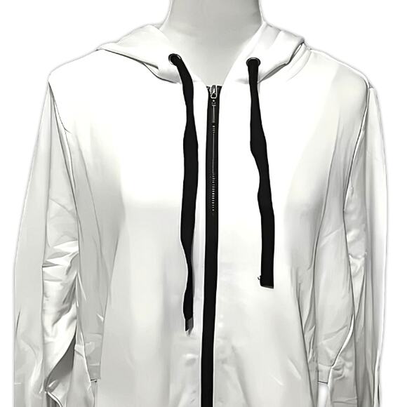 Societie Plus Hoodie Jacket Lightweight Full Front Zip-Up Closure White 18 NWOT - Picture 4 of 11